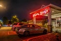 Exterior photos at night of Bahama Breeze - Tropical American chain restaurant