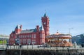 Exterior of Pierhead at Cardiff Bay in a sunny day.