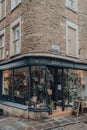 Exterior of Pilea plant shop on a street in Frome, UK