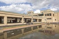 Exterior and pond of gemeentemuseum in the hague Royalty Free Stock Photo