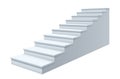 Exterior realistic stairs. Architectural home staircase, modern stairway. Ladders, staircases