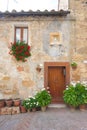 Residential house in Pienza, Tuscany, Italy Royalty Free Stock Photo
