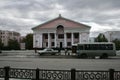 Exterior of the Russian dramatic theatre. Sightseeing of Yakutsk.