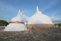 Exterior of the Ruwanwelisaya stupa in Anuradhapura, Sri Lanka.