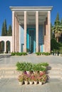 Exterior of the Saadi mausoleum in Shiraz, Iran.