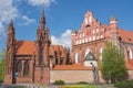 Exterior of the Saint Anne's church in Vilnius, Lithuania.