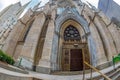 Exterior of Saint Patrick Cathedral, Manhattan, New York, USA Royalty Free Stock Photo