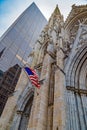 Exterior of Saint Patrick Cathedral, Manhattan, New York, USA Royalty Free Stock Photo