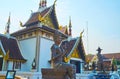 The statues at Sao Inthakin, Wat Chedi Luang, Chiang Mai, Thailand