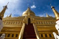 Exterior of the Schwezigon Paya, Nyaung U, Bagan, Myanmar Royalty Free Stock Photo