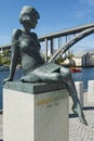 Exterior of the sculpture of Marilyn Monroe in Haugesund, Norway. Royalty Free Stock Photo