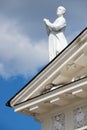 Exterior of the sculpture at the roof top of the Cathedral in Vilnius, Lithuania. Royalty Free Stock Photo