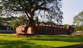 The exterior of Shat Gombuj Mosque in Bagerhat, Bangladesh. UNESCO World Heritage site