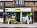 Exterior shop front view of Alfie & Co. Country Coffee House & Gift shop, Drymen, Scotland, UK Royalty Free Stock Photo