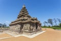 Exterior of the Shore Temple complex in Mamallapuram, Tamil Nadu, South India Royalty Free Stock Photo