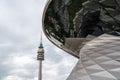 Exterior shot of BMW Welt in Munich Royalty Free Stock Photo