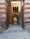 Exterior shot of entrance of Al-Muayyad Bimaristan hospital historic building, Old Cairo, Egypt Royalty Free Stock Photo