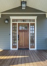 Exterior shot of a Wooden Front Door