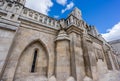 Exterior side wall of beautiful gothic Cathedral of Saint Mary of Burgos (Santa Maria de Burgos). Spain