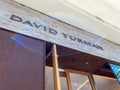 The exterior sign of the David Yurman Boutique retail store at Millenia Mall in Orlando, Florida