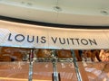 The exterior sign of the Louis Vuitton Boutique retail store at Millenia Mall in Orlando, Florida