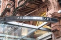 Exterior signage of Argyll Arcade shopping precinct in Glasgow