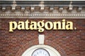 Exterior signage of Patagonia retail apparel