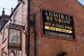 Exterior signs for the Admiral Benbow public house Shrewsbury Shropshire September 2020