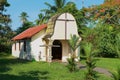 Exterior of the small catholic church in the town of Tortuguero, Costa Rica.