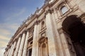 Exterior of St Peter Basilica rome italy important traveling lan Royalty Free Stock Photo