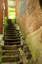 Exterior staircase on a abandoned building Royalty Free Stock Photo