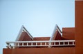 Exterior staircase details, white railings, architectural detail Royalty Free Stock Photo