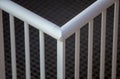 Exterior staircase details, white railings, architectural detail Royalty Free Stock Photo