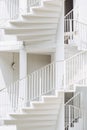 Exterior staircase in the industrial style of a building Royalty Free Stock Photo