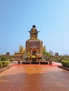 Exterior of the statue of the King Chao Anouvong Royalty Free Stock Photo