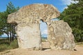 Exterior of the stone monument to people, who lost their lifes at sea in Kolka, Latvia.