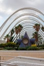 Exterior Structure of the Umbracle Modern Building with its greenery in Valencia, Spain