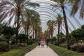 Exterior Structure of the Umbracle Modern Building with its greenery in Valencia, Spain