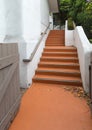 Exterior stucco wall and stairway Royalty Free Stock Photo