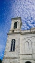 Exterior Tower of Historic Architecture of the 19th Century Holy Trinity Church. Now the Marigny Opera House. New Orleans, La. Royalty Free Stock Photo