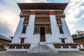 Exterior of Trashi Chhoe Dzong monastery in Thimphu, Bhutan
