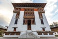 Exterior of Trashi Chhoe Dzong monastery in Thimphu, Bhutan