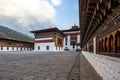 Exterior of Trashi Chhoe Dzong monastery in Thimphu, Bhutan