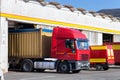 Exterior of truck service garage Royalty Free Stock Photo