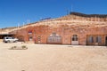 Exterior of the underground Serbian Orthodox Church in Coober Pedy, Australia.