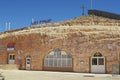 Exterior of the underground Serbian Orthodox Church in Coober Pedy, Australia.