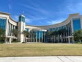 The exterior University of Central Florida College of Medicine building in Lake Nona area of Orlando, Florida