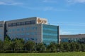 The exterior University of Central Florida College of Medicine building in Lake Nona area of Orlando, Florida