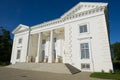 Exterior of the Uzutrakis palace in Trakai, Lithuania. Royalty Free Stock Photo