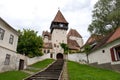 The fortified church from Bazna, Transylvania, Romania Royalty Free Stock Photo